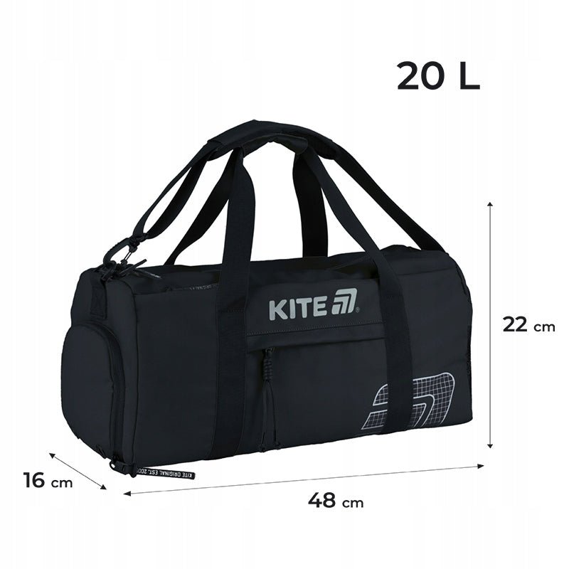 Wytrzymała torba Kite K25-2530-1 w czarnym kolorze, z funkcjonalnym designem dla dynamicznych ludzi