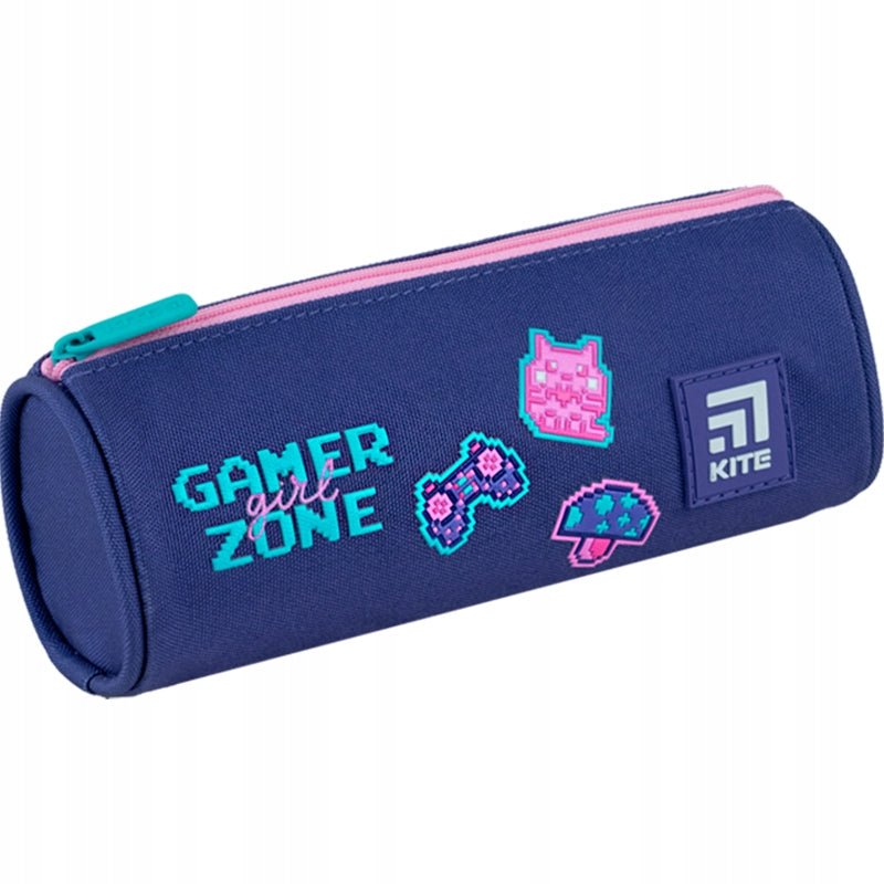 Piórnik saszetka szkolny dla dziewczynek niebieski