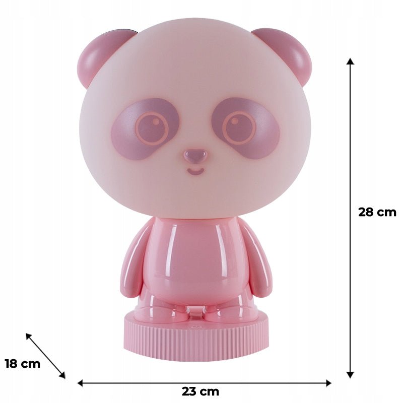 Lampa nocna panda dla dzieci rozmiar