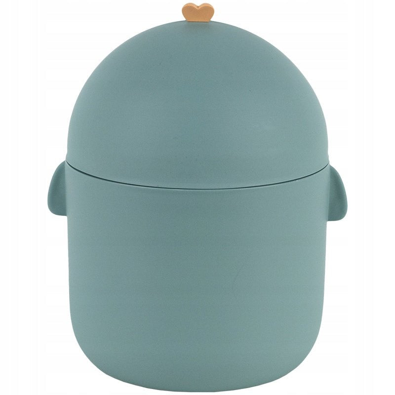 Kosz na śmieci na biurko dla dziecka zielony maskotka