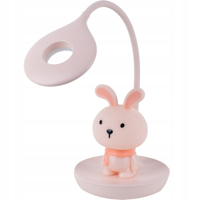 Lampa nocna różowa królik