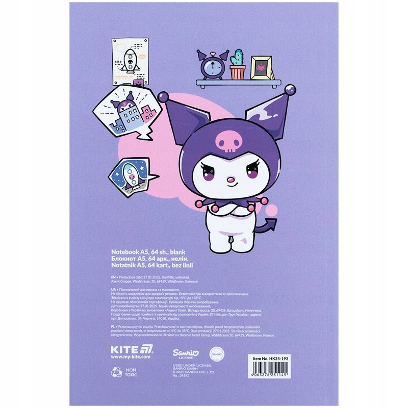 Notes 64 kartki A5 Kuromi Kite