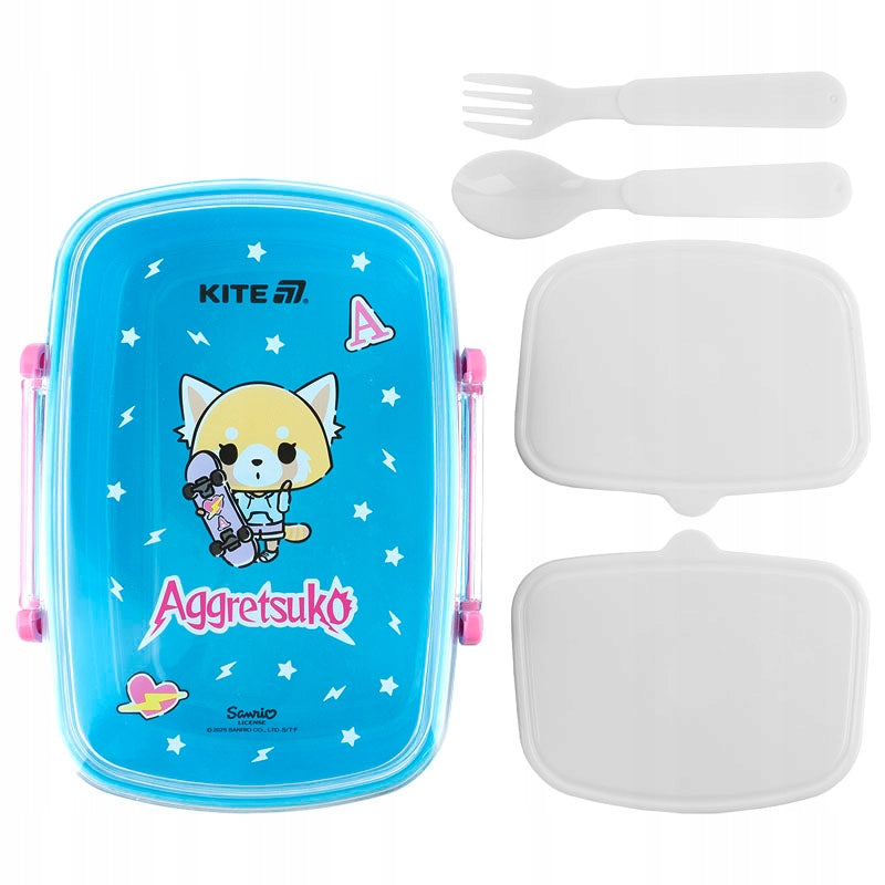 Lunchbox Śniadaniówka ze Sztućcami 750ml Aggretsuko Kite