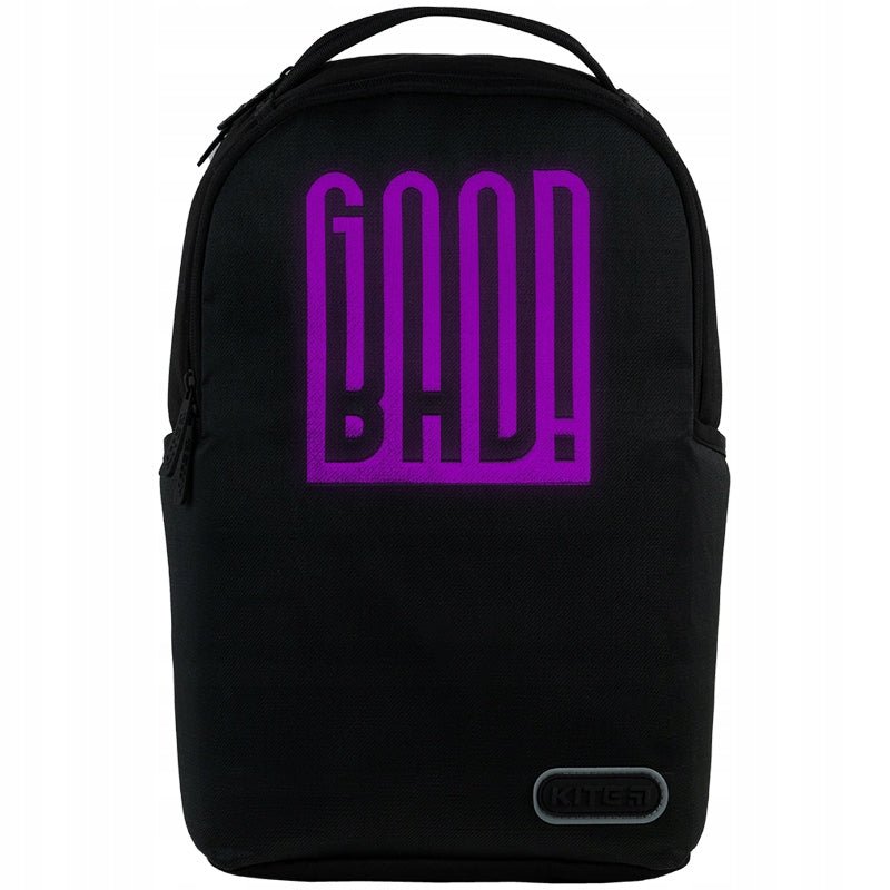 Plecak szkolny młodzieżowy czarny z napisem LED