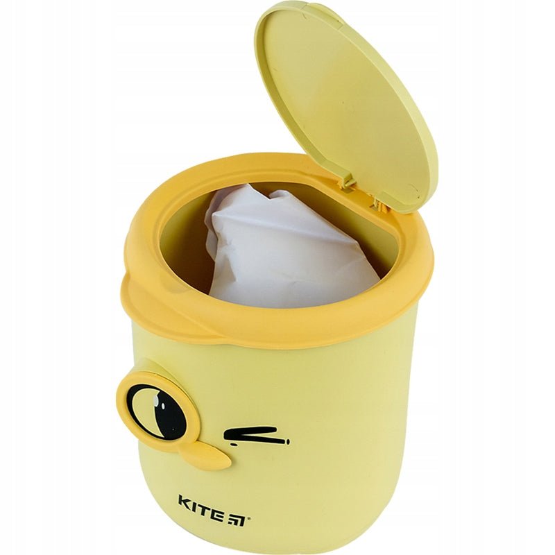 Kosz na śmieci na biurko dla dziecka żółty