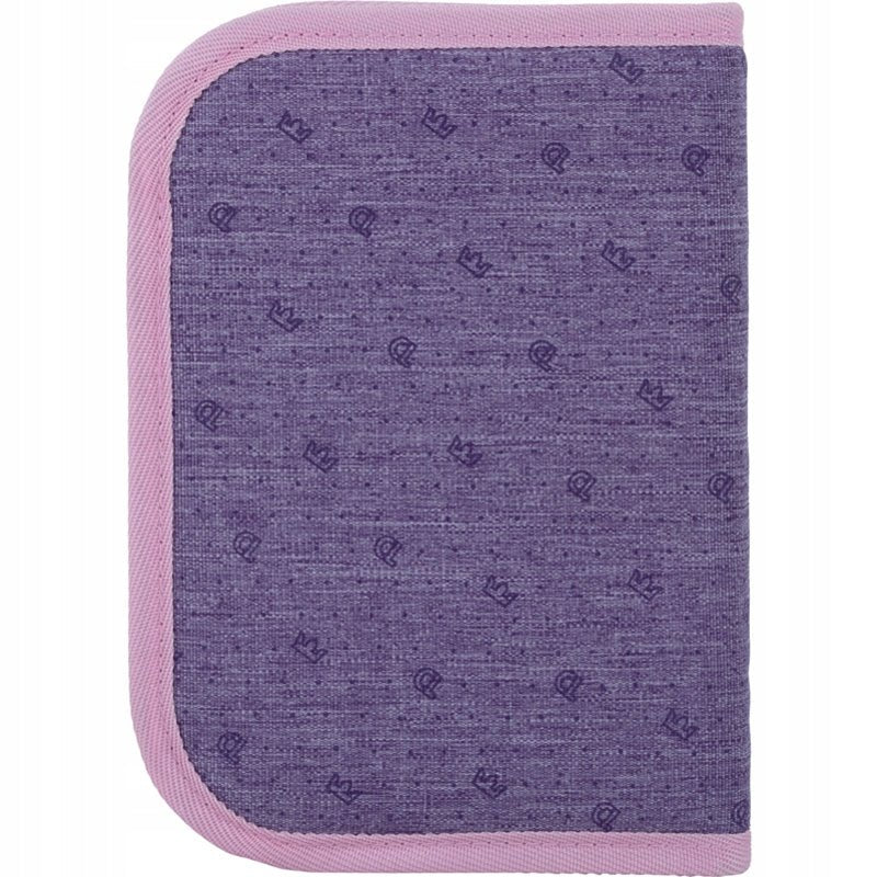 Piórnik szkolny rozkładany, dwuklapkowy, liliowy