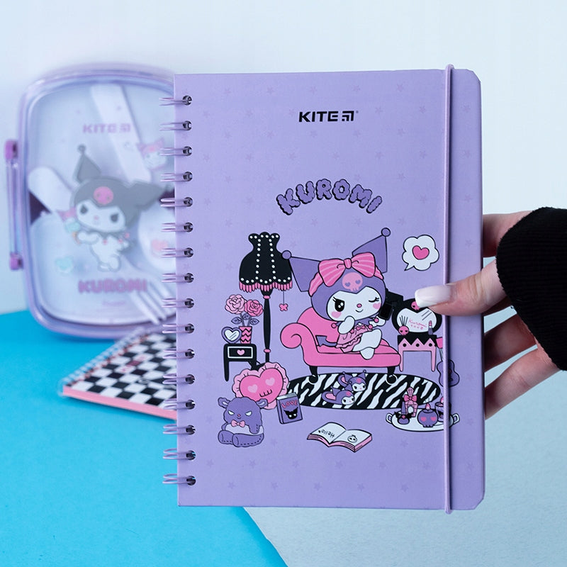 Notes Pamiętnik A5 na Spirali 80 kartek kratka Kuromi kite