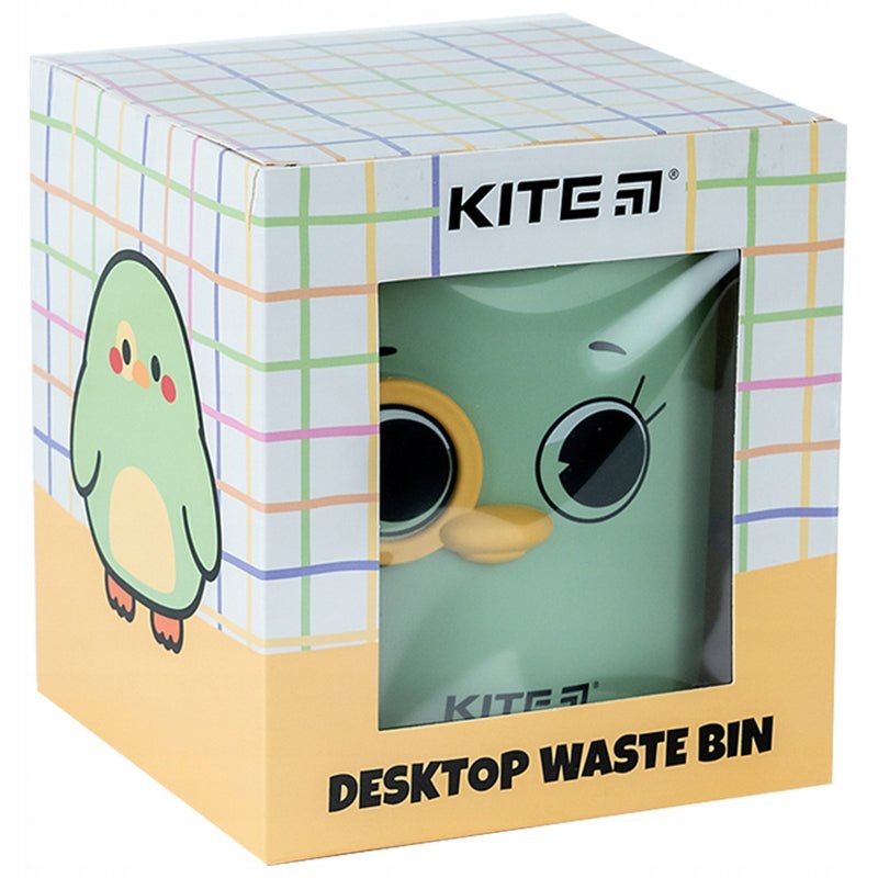Kosz na śmieci na biurko dla dziecka zielony