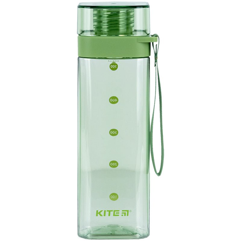 Butelka na wodę, kwadratowa 550 ml, zielony