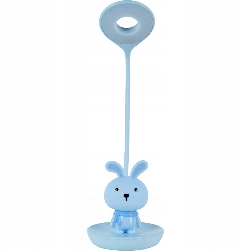 Lampa biurkowa jasnoniebieska krolik
