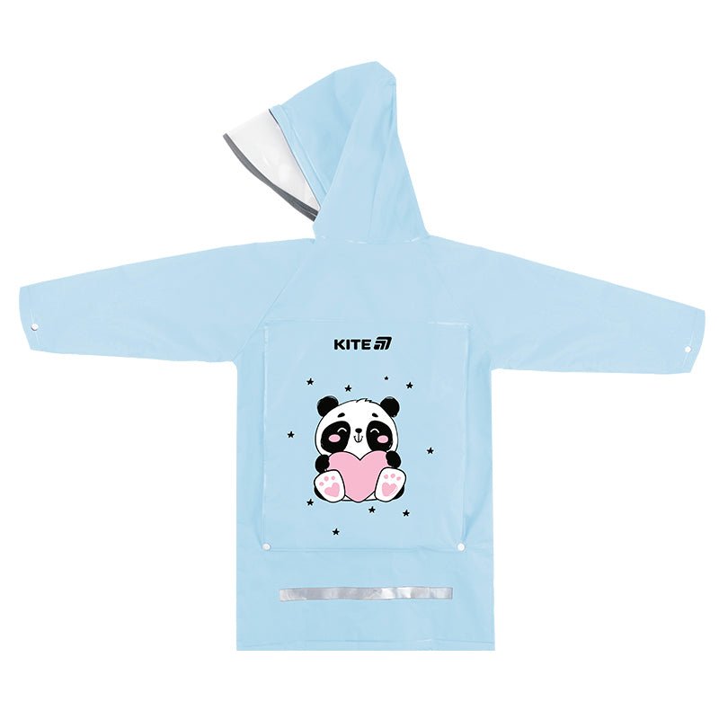 Płaszcz przeciwdeszczowy dla dzieci panda niebieski M