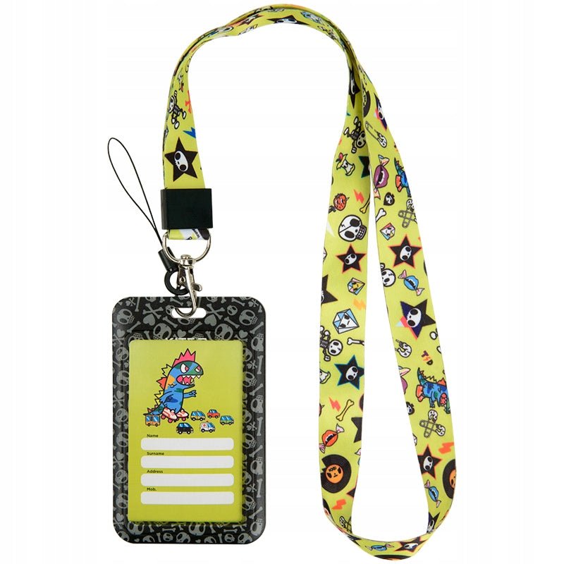 Identyfikator holder z taśmą Tokidoki żółty