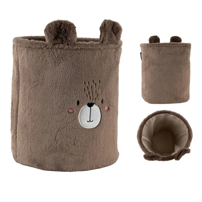 Kosz na zabawki pluszowy pojemnik organizer na drobiazgi miś rozmiar L