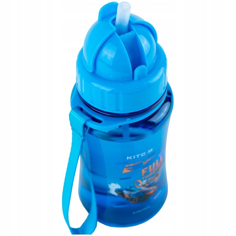 Butelka na wodę dziecięca ustnik słomka 350 ml Hot Wheels