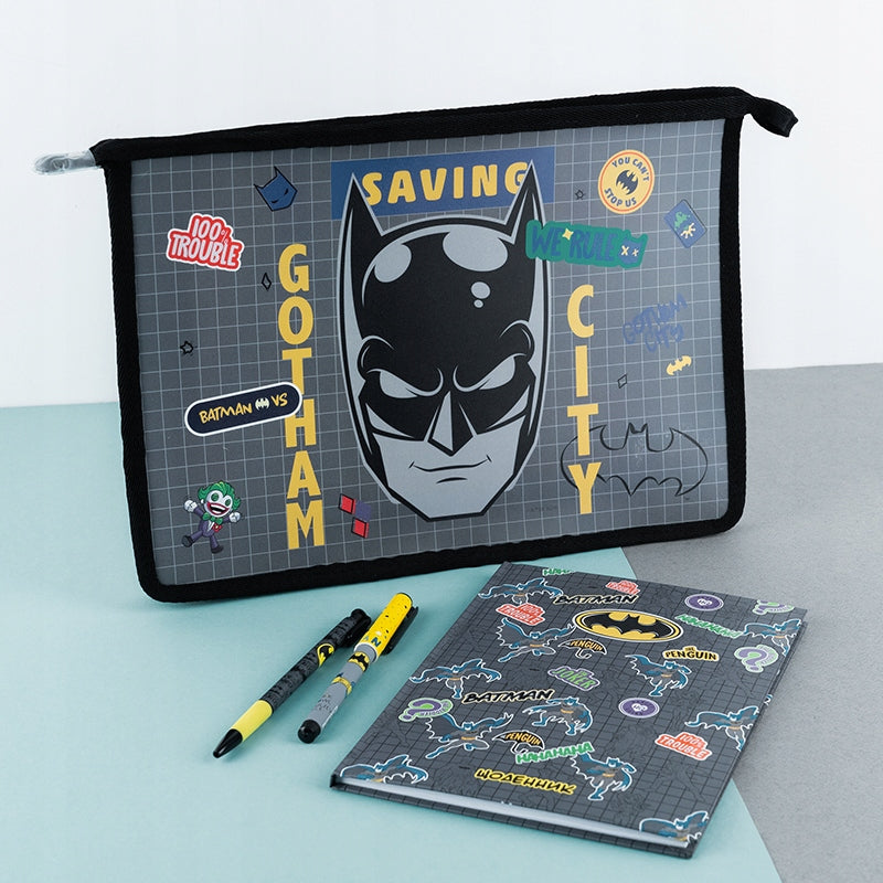 Teczka plastikowa kartki na suwak A4 z uchwytem na zamek DC Batman shippuden Kite DC23-428