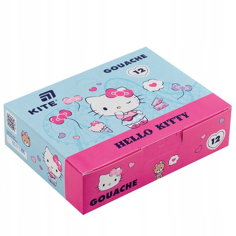 Zestaw farb gwaszowych do szkoły 12 sztuk Hello Kitty