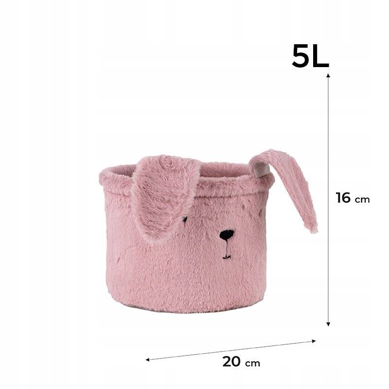 Kosz na zabawki pluszowy pojemnik organizer na drobiazgi królik rozmiar S