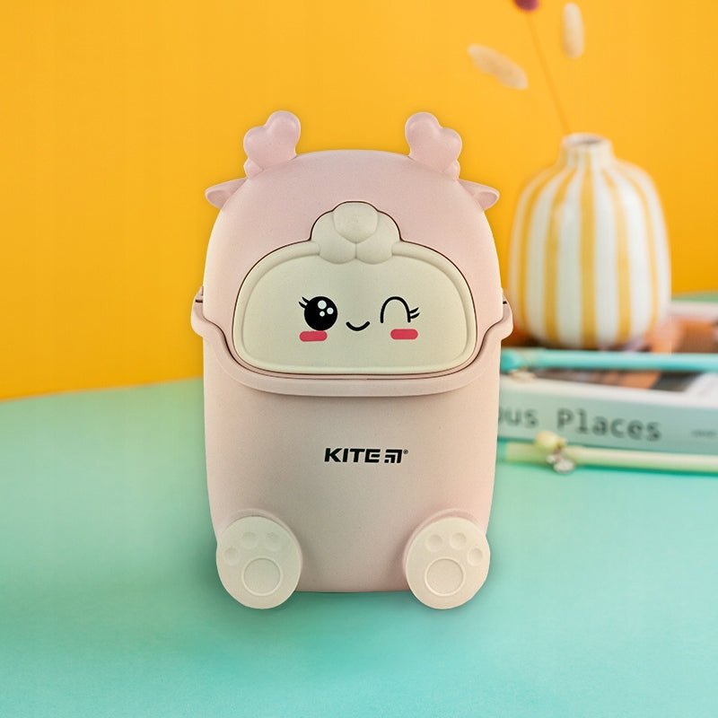 Kosz na śmieci na biurko dla dziecka różowy