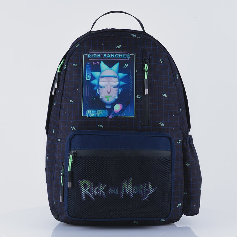 Plecak szkolny dla nastolatki młodzieżowy niebieski Rick and Morty Kite