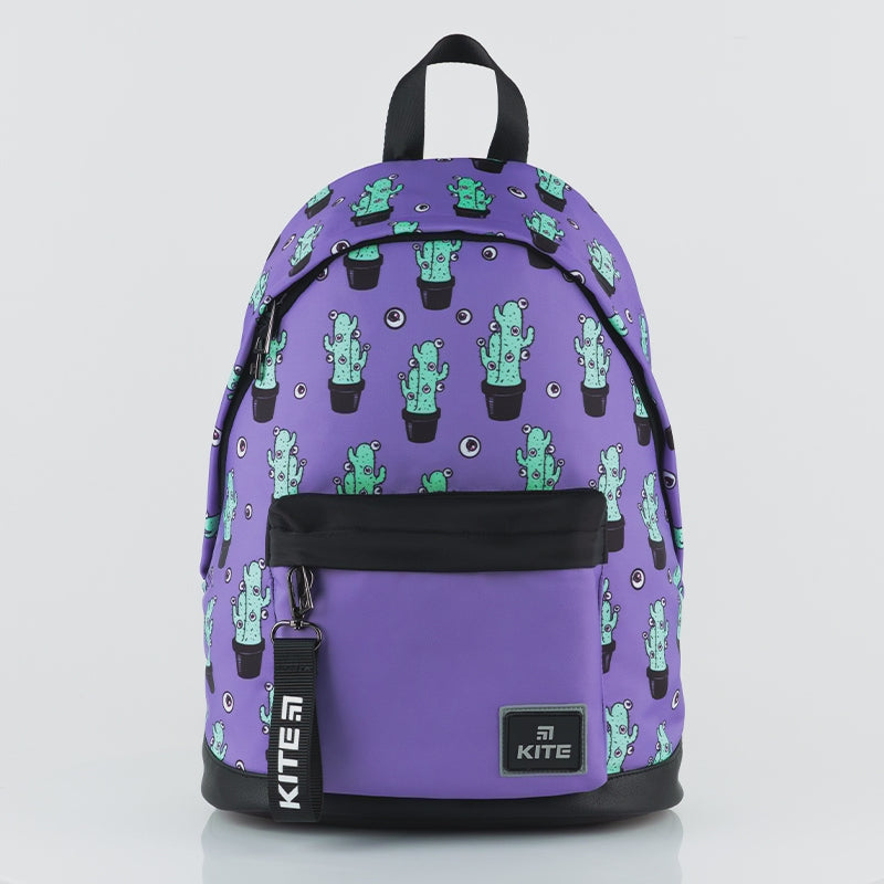 Plecak lekki z 3D naszywką szkolny dla nastolatki 13 lat fioletowy Kite