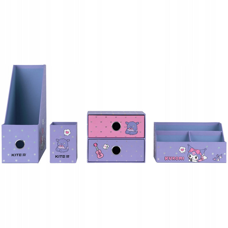 Stylowy przybornik szkolny Kuromi – organizer na biurko dla dziewczyny, fanek Sanrio