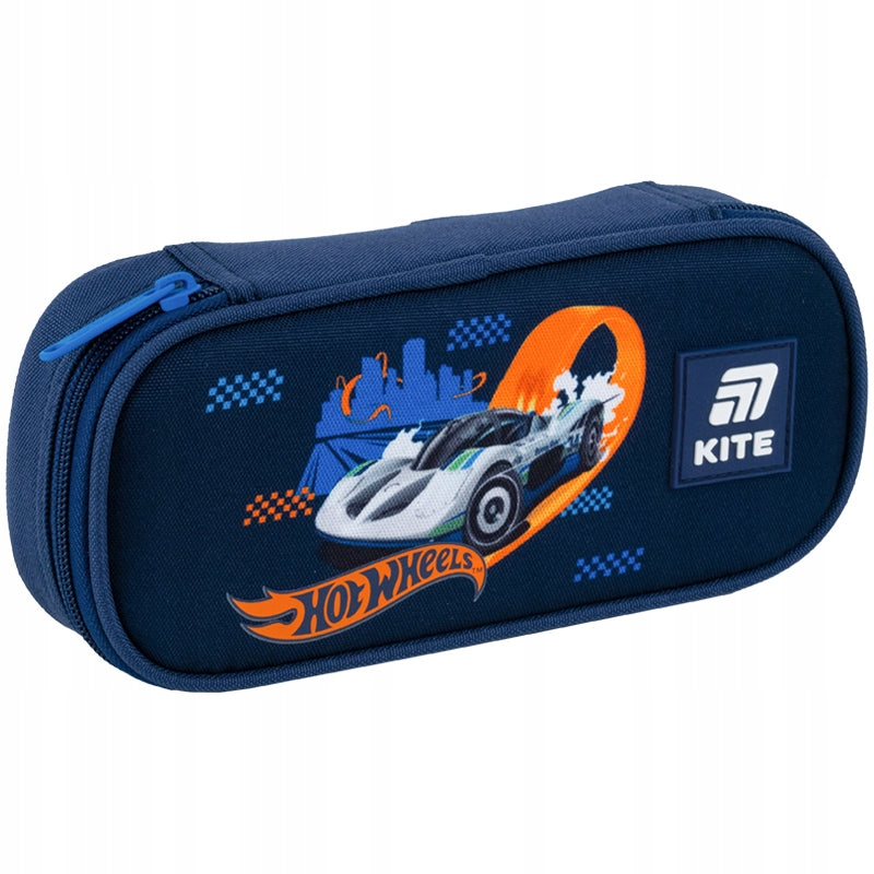 Piórnik szkolny dla chłopca niebieski Hot Wheels Kite