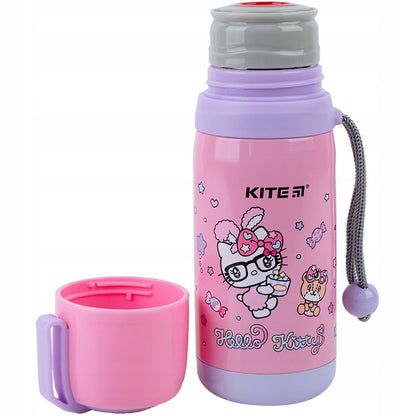 Termos z nadrukiem kubek metal z uchwytem 350 ml Kite HK23-301 Hello Kitty