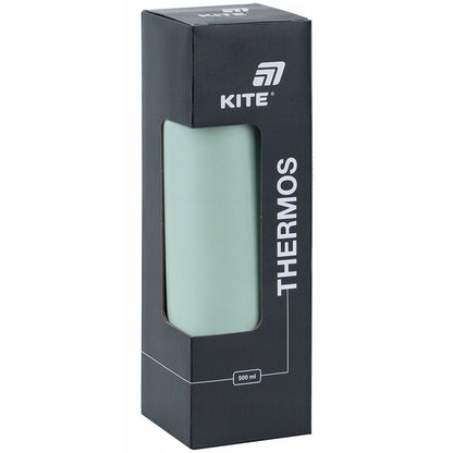 Termos z kubkiem metalowy 500 ml zielony