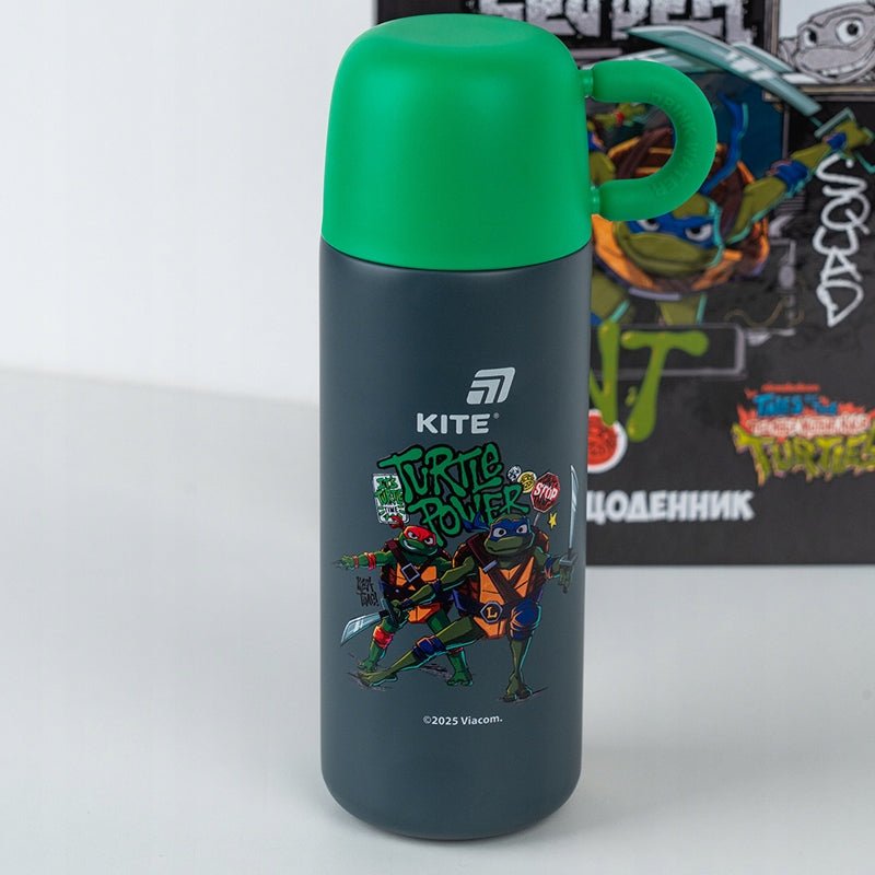 Termos z kubkiem dla dzieci metalowy 480 ml Ninja Turtles