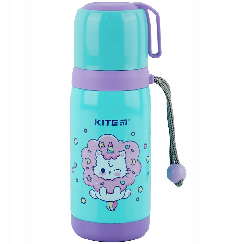 Termos dla dziewczynki z kubkiem dla dzieci 350 ml kite