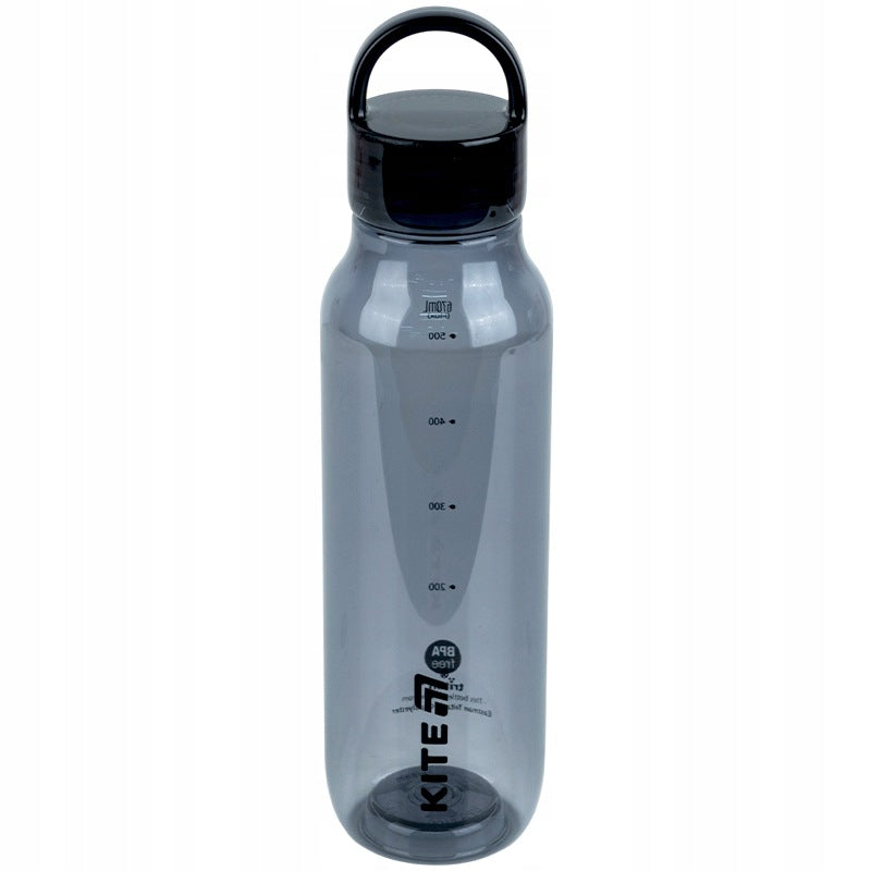 Butelka tritanowa szara 670 ml na wodę przezroczysta z uchwytem Kite