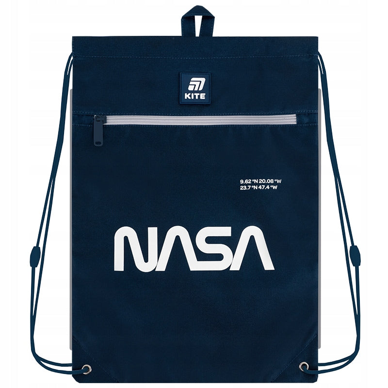 Worek na buty szkolny dla chłopca niebieski Nasa Kite