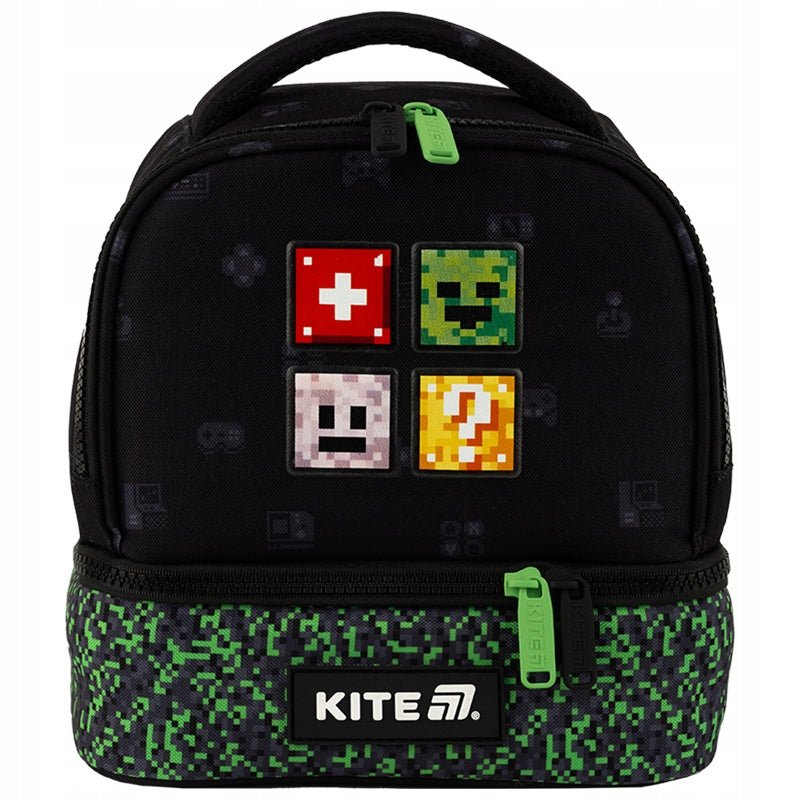 Torba termiczna Pixel Craft Kite z motywem pikseli, idealna na lunch dla chłopców do szkoły