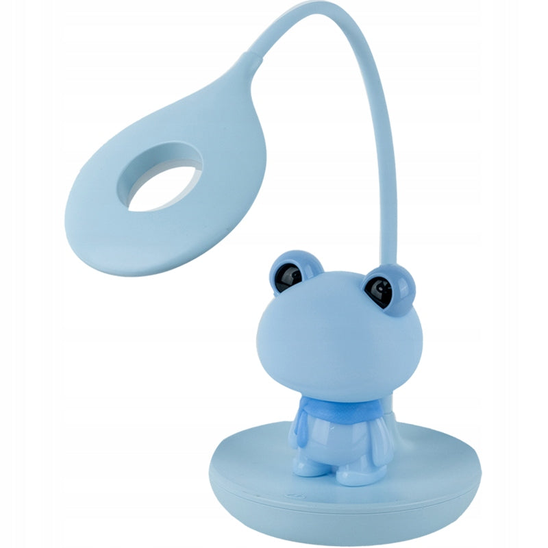 Lampka na biurko zabka niebieska