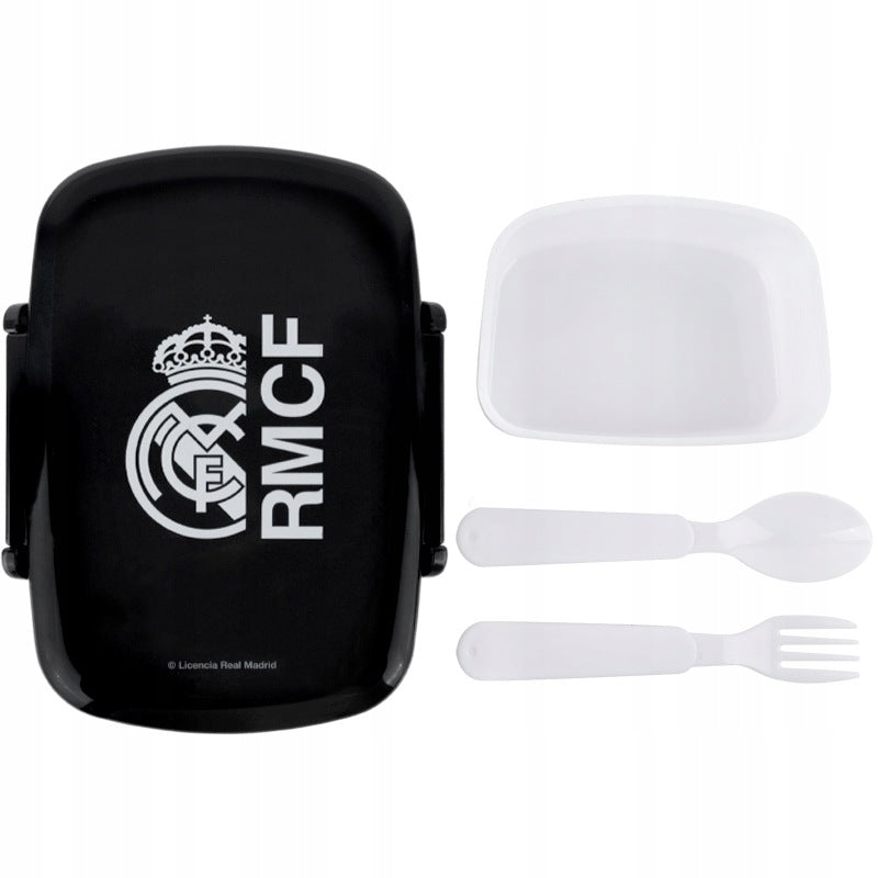Lunchbox Real Madrid Kitę dla chłopców ze sztućcami BPA free