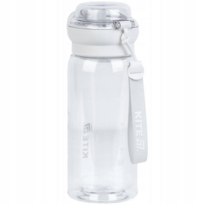 Bidon tritanowy do szkoły na trening z sitkiem ustnikiem 500ml biały Kite