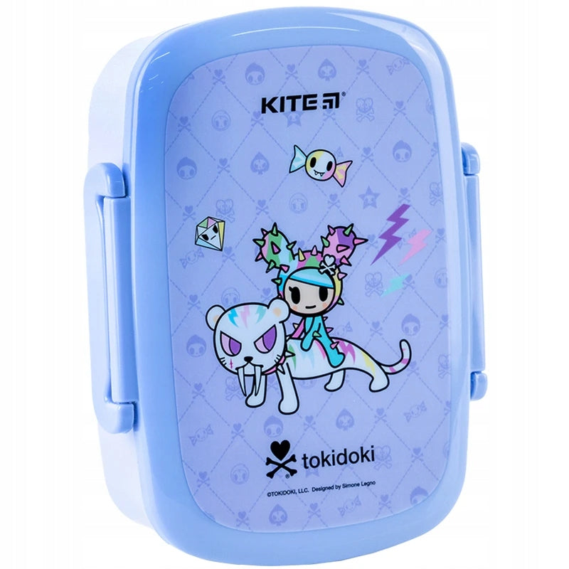 Lunchbox ze sztućcami dla dziewczynki 750 ml Toki Doki