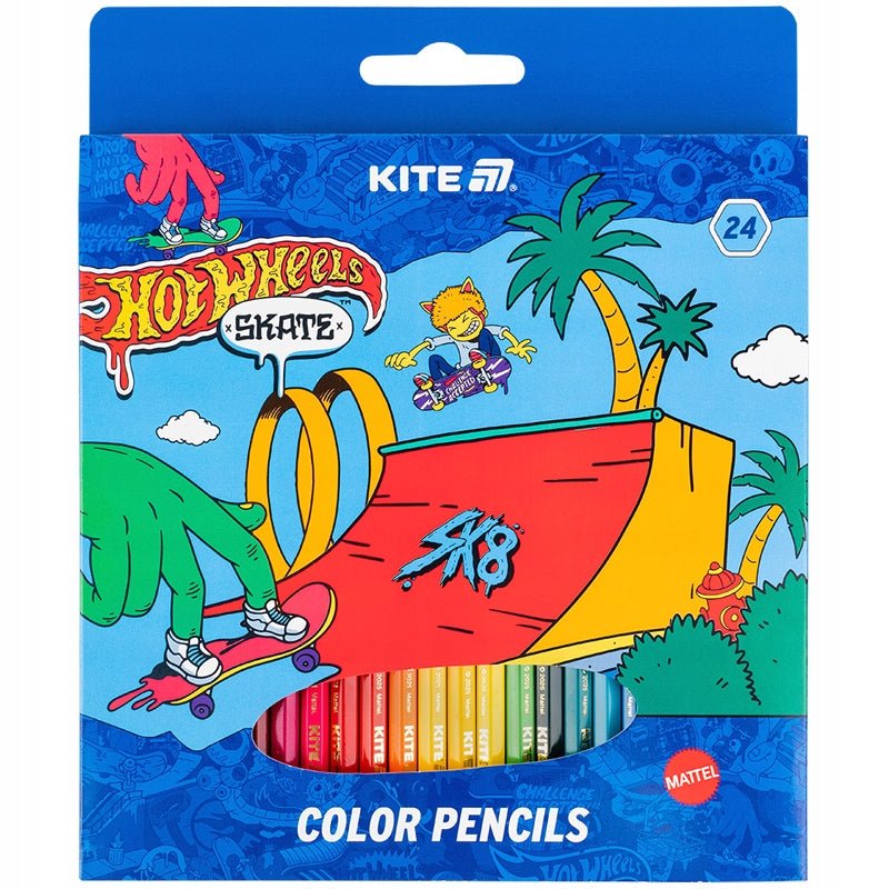 Kredki Kite Hot Wheels HW250552 – opakowanie z przodu