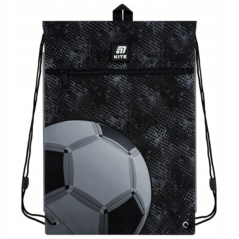 Worek na buty szkolny dla chłopca czarny football Kite