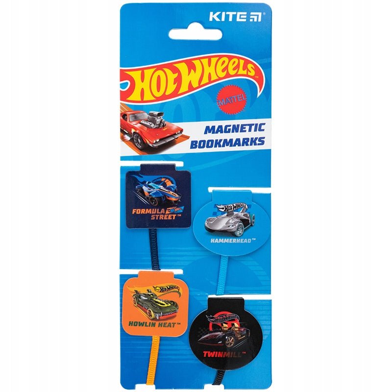 Zestaw magnetycznych zakładek do książek Kite Hot Wheels