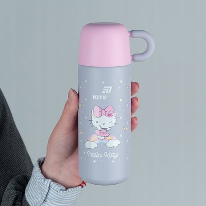 Termos z kubkiem dla dzieci metalowy 480 ml Hello Kitty