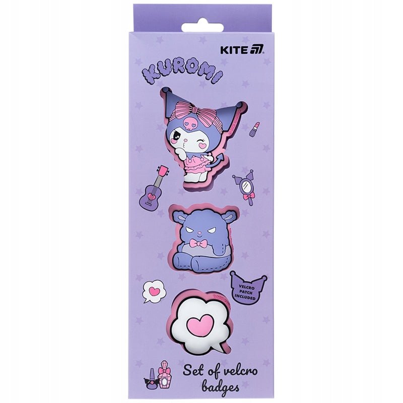 Naszywki na rzep emblemat 3 szt Kuromi Kite