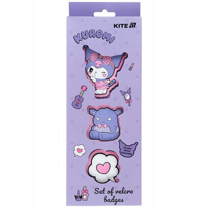 Naszywki na rzep emblemat 3 szt Kuromi Kite