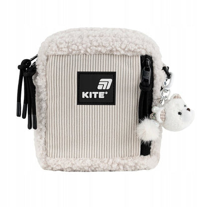 Torebka crossbody beżowa młodzieżowa z pluszem Kite