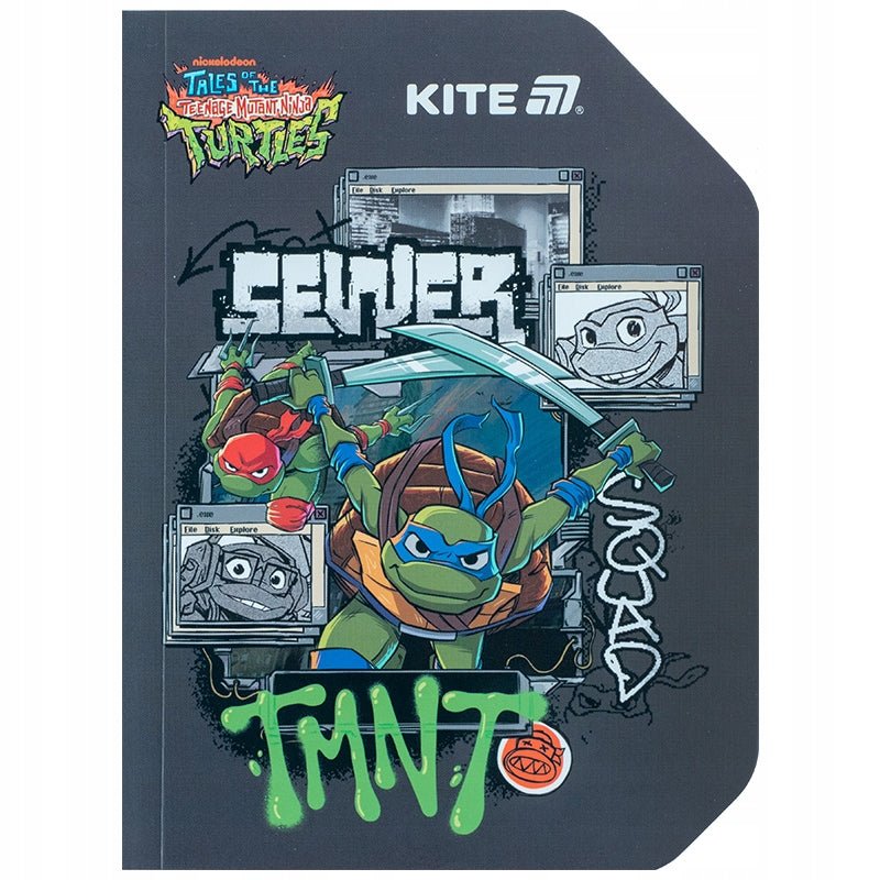 Notes pamiętnik A6 szary Ninja Turtles Kite