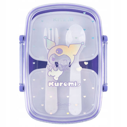 Lunchbox Śniadaniówka ze Sztućcami 750ml fioletowa Kuromi Kite