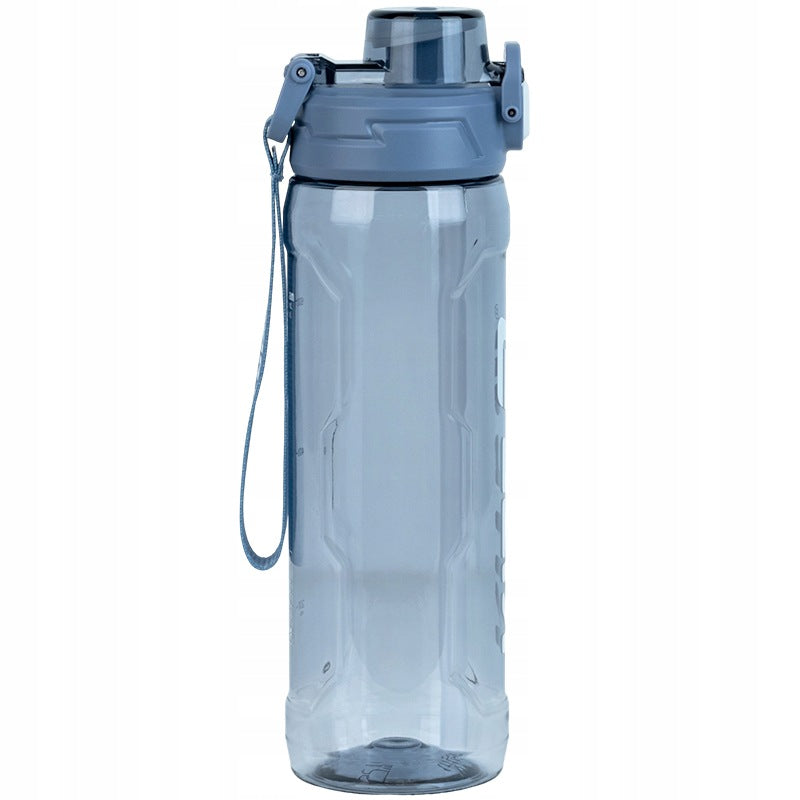 Bidon sportowy butelka na wodę tritan 800ml niebieska uchwyt słomka Kite