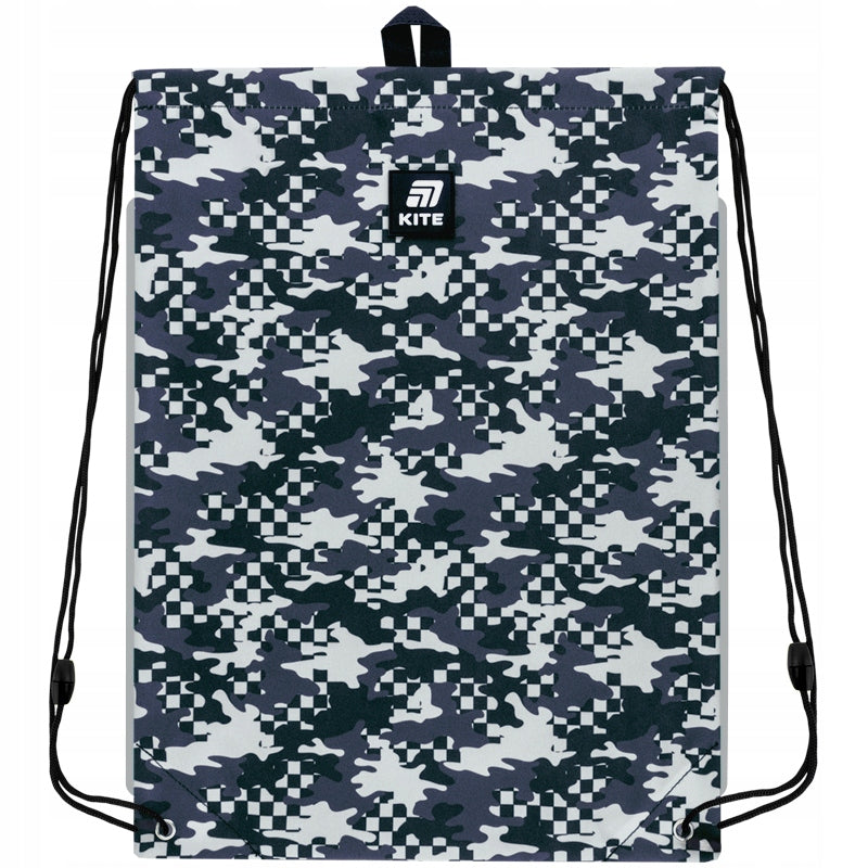 Worek na buty szkolny dla dzieci kamuflażowy pixel Kite