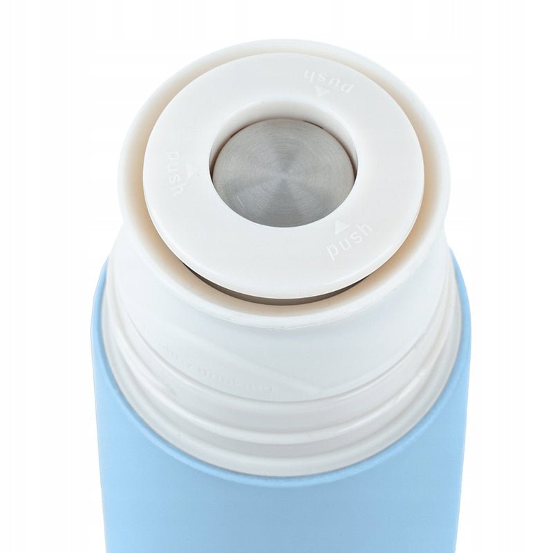 Termos z kubkiem dla dzieci metalowy niebieski 350 ml Kite