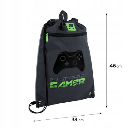 Worek na buty szkolny dla chłopca szary gamer Kite